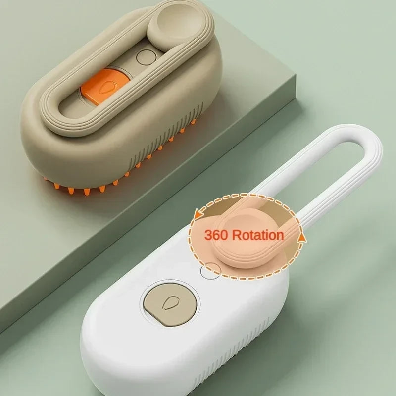 Plufo's 3-in-1 Steam Mist & Massage Brush for Cats & Dogs