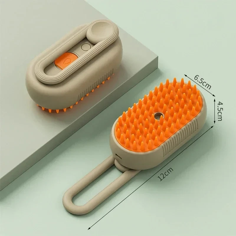 Plufo's 3-in-1 Steam Mist & Massage Brush for Cats & Dogs