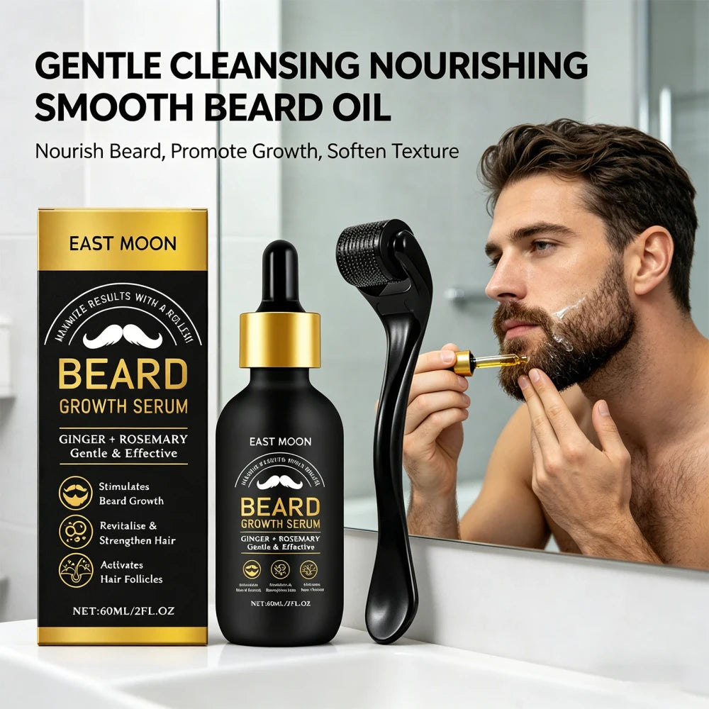 Plufo's Beard Growth Oil & Derma Roller Kit