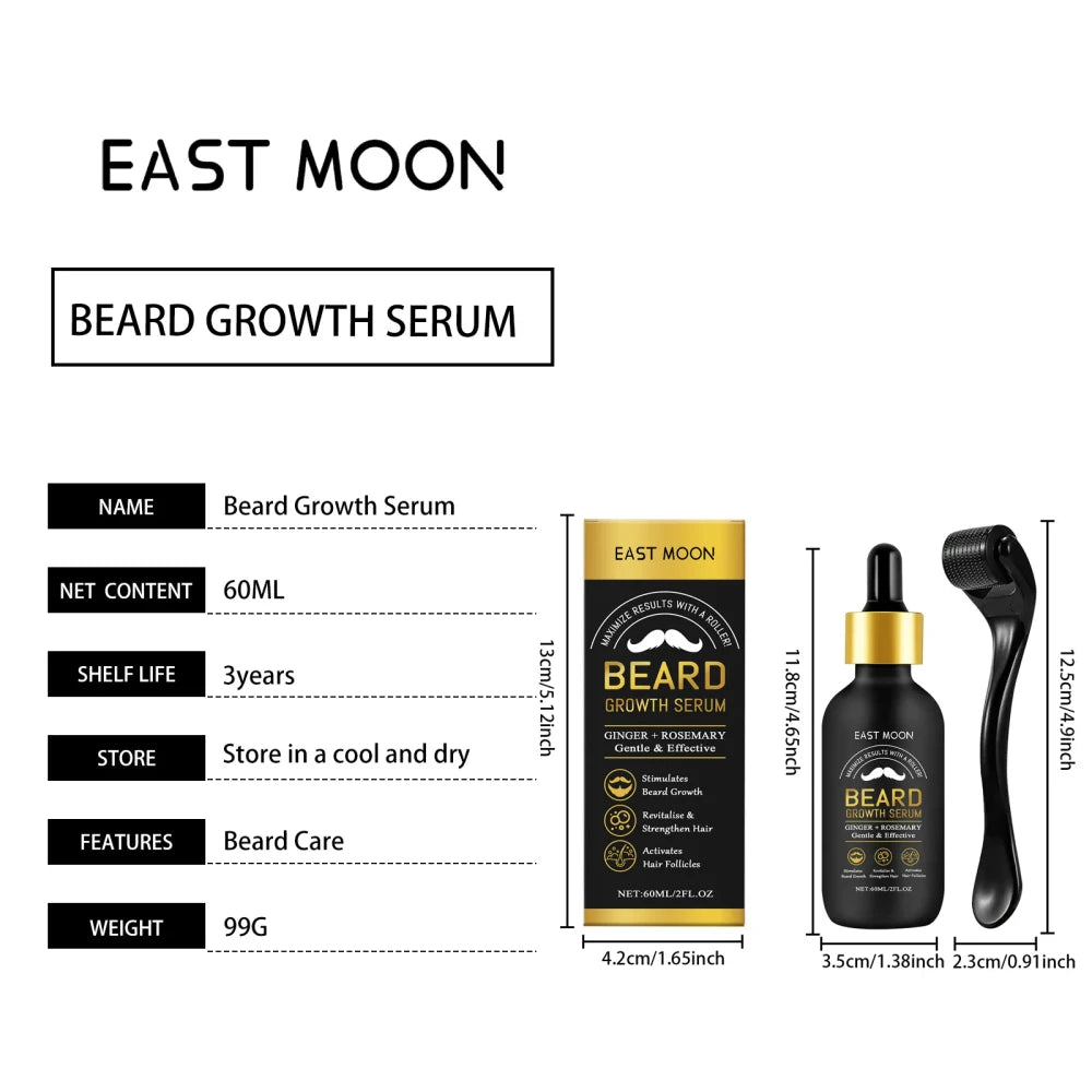 Plufo's Beard Growth Oil & Derma Roller Kit